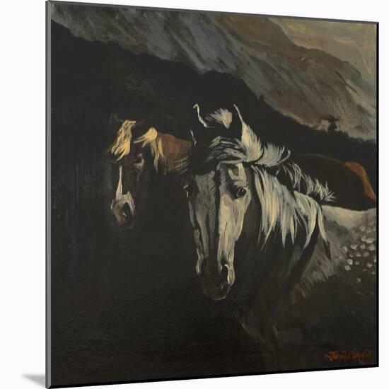 Mountain Ponies-Jennifer Wright-Mounted Giclee Print