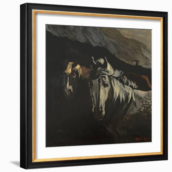 Mountain Ponies-Jennifer Wright-Framed Giclee Print