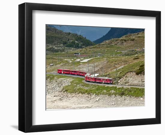 Mountain Railway, Bernina Pass, Switzerland, Europe-Michael DeFreitas-Framed Photographic Print