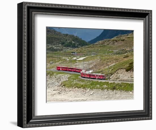 Mountain Railway, Bernina Pass, Switzerland, Europe-Michael DeFreitas-Framed Photographic Print