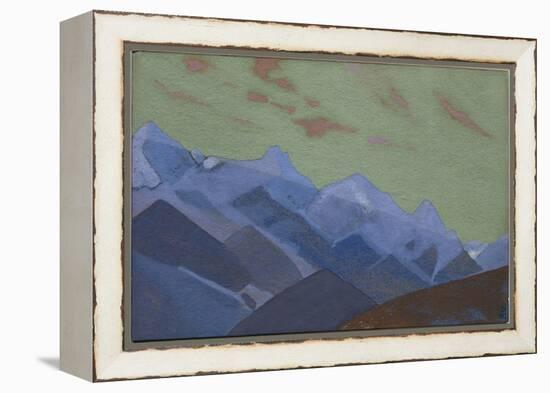 Mountain Range, Approach to Everest, 1936 (Tempera on Cardboard)-Nicholas Roerich-Framed Premier Image Canvas