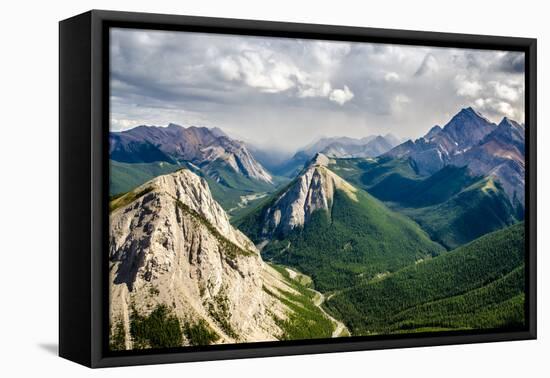 Mountain Range Landscape View in Jasper Np, Canada-MartinM303-Framed Premier Image Canvas