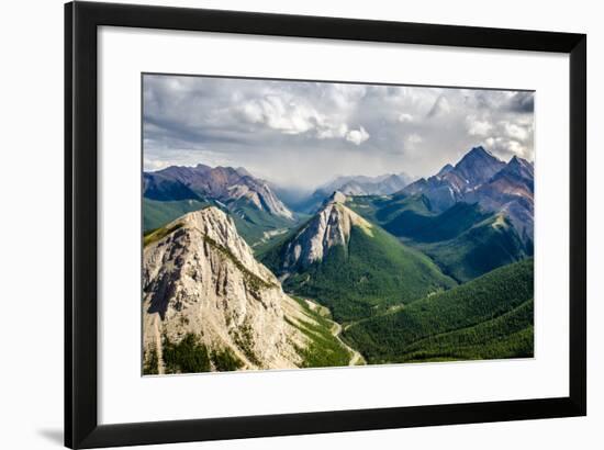 Mountain Range Landscape View in Jasper Np, Canada-MartinM303-Framed Photographic Print