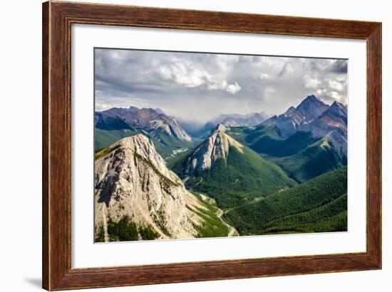 Mountain Range Landscape View in Jasper Np, Canada-MartinM303-Framed Photographic Print