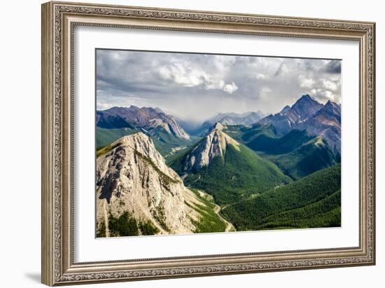 Mountain Range Landscape View in Jasper Np, Canada-MartinM303-Framed Photographic Print