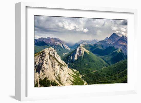 Mountain Range Landscape View in Jasper Np, Canada-MartinM303-Framed Photographic Print