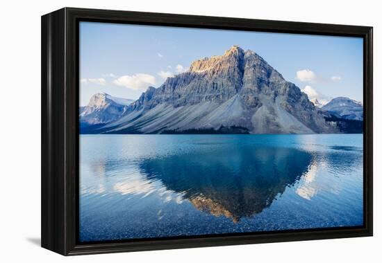 Mountain reflecting in lake at Banff National Park, Banff, Alberta, Canada-Panoramic Images-Framed Premier Image Canvas