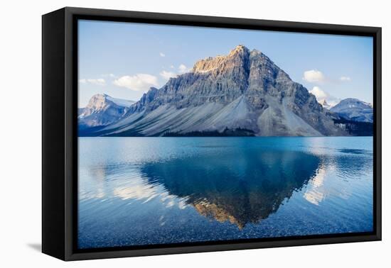 Mountain reflecting in lake at Banff National Park, Banff, Alberta, Canada-Panoramic Images-Framed Premier Image Canvas