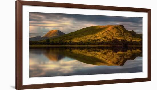 Mountain Reflection in Loch Awe at Sunset, Argyll and Bute, Scottish Highlands, Scotland-null-Framed Premium Photographic Print