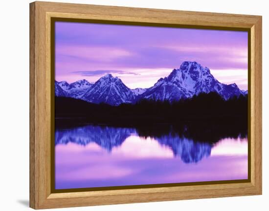 Mountain Reflections on Lake, Grand Teton National Park, Wyoming, Usa-Dennis Flaherty-Framed Premier Image Canvas