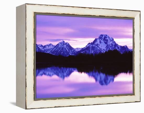 Mountain Reflections on Lake, Grand Teton National Park, Wyoming, Usa-Dennis Flaherty-Framed Premier Image Canvas