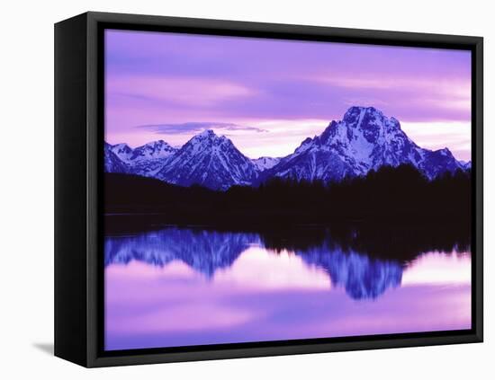 Mountain Reflections on Lake, Grand Teton National Park, Wyoming, Usa-Dennis Flaherty-Framed Premier Image Canvas