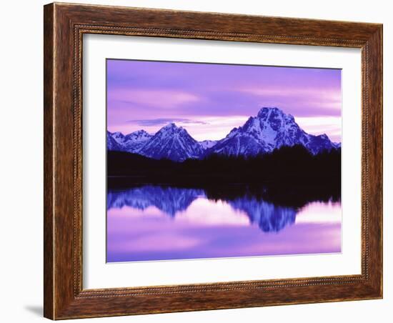 Mountain Reflections on Lake, Grand Teton National Park, Wyoming, Usa-Dennis Flaherty-Framed Photographic Print