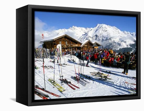 Mountain Restaurant Above Village of Solden in Tirol Alps, Tirol, Austria-Richard Nebesky-Framed Premier Image Canvas