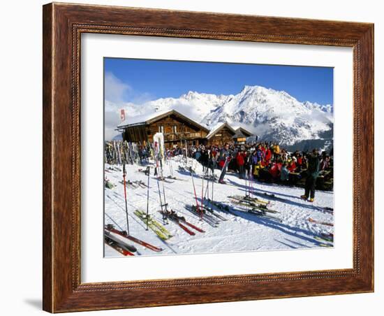 Mountain Restaurant Above Village of Solden in Tirol Alps, Tirol, Austria-Richard Nebesky-Framed Photographic Print