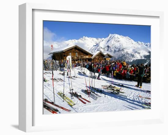 Mountain Restaurant Above Village of Solden in Tirol Alps, Tirol, Austria-Richard Nebesky-Framed Photographic Print