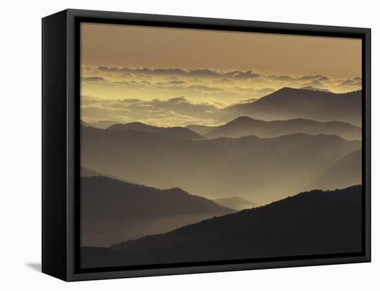 Mountain Ridges at Sunrise, Great Smoky Mountains National Park, Tennessee, USA-Adam Jones-Framed Premier Image Canvas