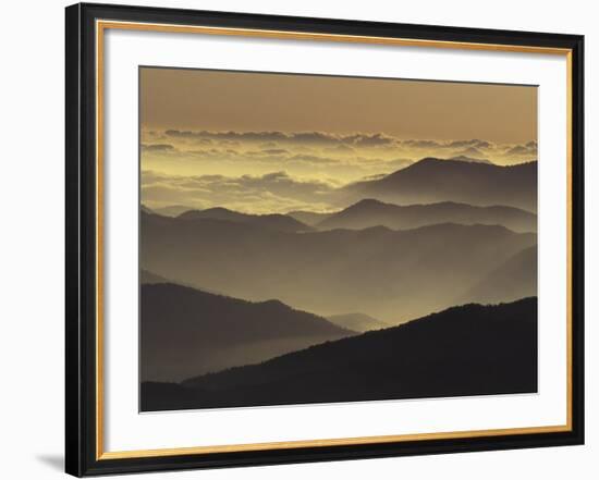 Mountain Ridges at Sunrise, Great Smoky Mountains National Park, Tennessee, USA-Adam Jones-Framed Photographic Print