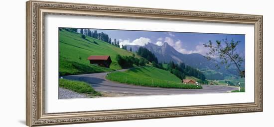 Mountain Road Jaunpass Switzerland-null-Framed Photographic Print