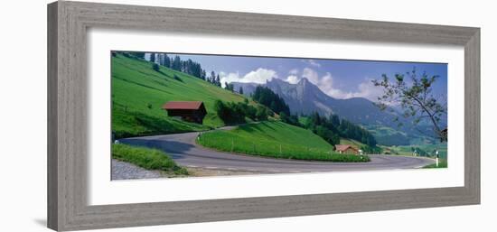 Mountain Road Jaunpass Switzerland-null-Framed Photographic Print