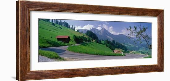 Mountain Road Jaunpass Switzerland-null-Framed Photographic Print