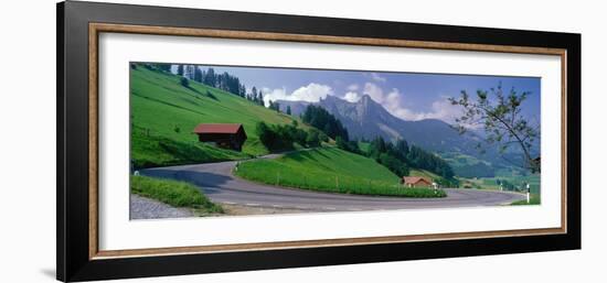 Mountain Road Jaunpass Switzerland-null-Framed Photographic Print