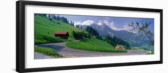 Mountain Road Jaunpass Switzerland-null-Framed Photographic Print