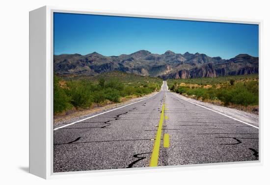 Mountain Road Scottsdale Arizona-null-Framed Stretched Canvas