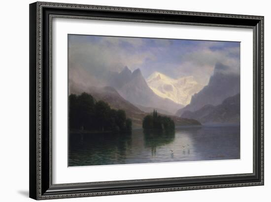 Mountain Scene, 1880-90-Albert Bierstadt-Framed Giclee Print