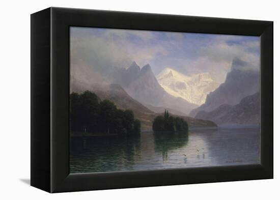 Mountain Scene, 1880-90-Albert Bierstadt-Framed Premier Image Canvas