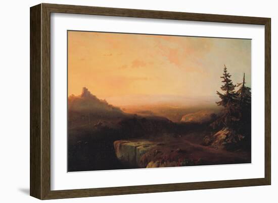 Mountain Scene, C.1865 (Oil on Canvas)-Thomas Moran-Framed Giclee Print