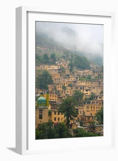 Mountain side, terraced town, Masuleh, Iran, Middle East-James Strachan-Framed Photographic Print