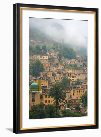 Mountain side, terraced town, Masuleh, Iran, Middle East-James Strachan-Framed Photographic Print