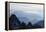 Mountain Silhouette, Aiguilles Rouges, Chamonix, Haute-Savoie, French Alps, France, Europe-Christian Kober-Framed Premier Image Canvas