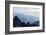 Mountain Silhouette, Aiguilles Rouges, Chamonix, Haute-Savoie, French Alps, France, Europe-Christian Kober-Framed Photographic Print