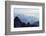 Mountain Silhouette, Aiguilles Rouges, Chamonix, Haute-Savoie, French Alps, France, Europe-Christian Kober-Framed Photographic Print