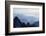 Mountain Silhouette, Aiguilles Rouges, Chamonix, Haute-Savoie, French Alps, France, Europe-Christian Kober-Framed Photographic Print