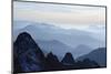 Mountain Silhouette, Aiguilles Rouges, Chamonix, Haute-Savoie, French Alps, France, Europe-Christian Kober-Mounted Photographic Print