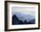 Mountain Silhouette, Aiguilles Rouges, Chamonix, Haute-Savoie, French Alps, France, Europe-Christian Kober-Framed Photographic Print