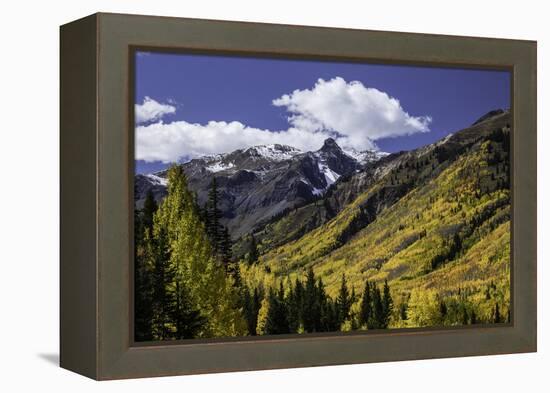 Mountain slope along Million Dollar Highway, Ouray, Colorado.-Adam Jones-Framed Premier Image Canvas