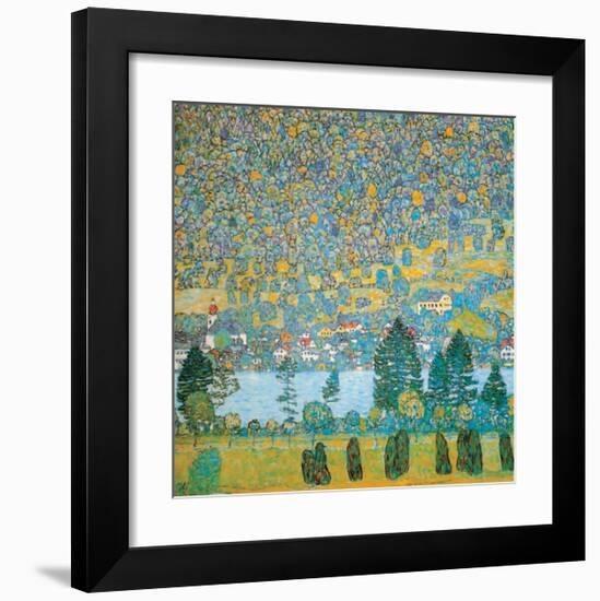 Mountain Slopes at Unterach-Gustav Klimt-Framed Art Print