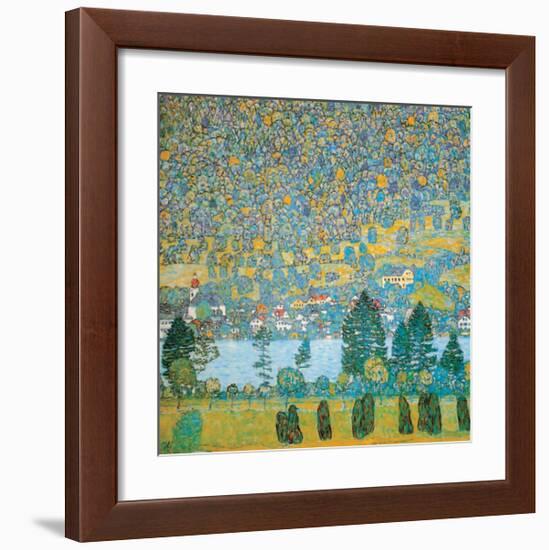 Mountain Slopes at Unterach-Gustav Klimt-Framed Art Print