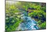 Mountain Stream in Green Forest. Carpathians, Ukraine-goinyk-Mounted Photographic Print