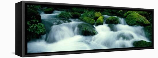 Mountain Stream Kyoto Japan-null-Framed Stretched Canvas