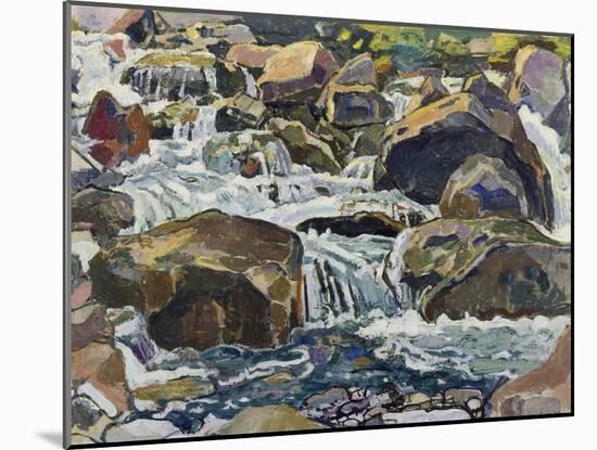 Mountain Stream Near Champéry, 1916-Ferdinand Hodler-Mounted Giclee Print