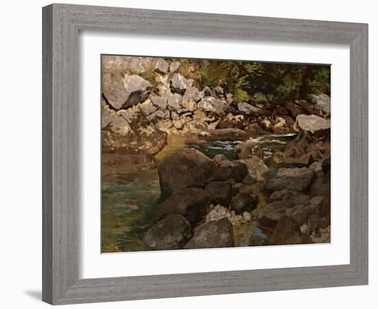 Mountain Stream with Boulders, 1888-1889-Carl Schuch-Framed Giclee Print