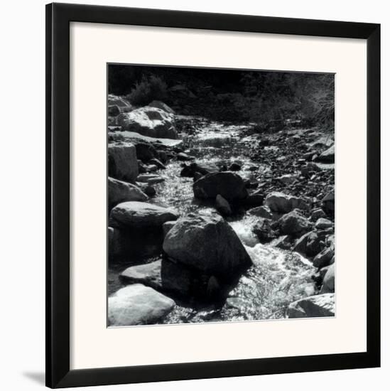 Mountain Stream-Ansel Adams-Framed Art Print