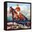 "Mountain Trail Ride,"April 1, 1936-Frank Schoonover-Framed Premier Image Canvas