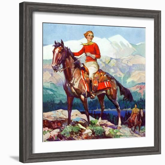 "Mountain Trail Ride,"April 1, 1936-Frank Schoonover-Framed Giclee Print