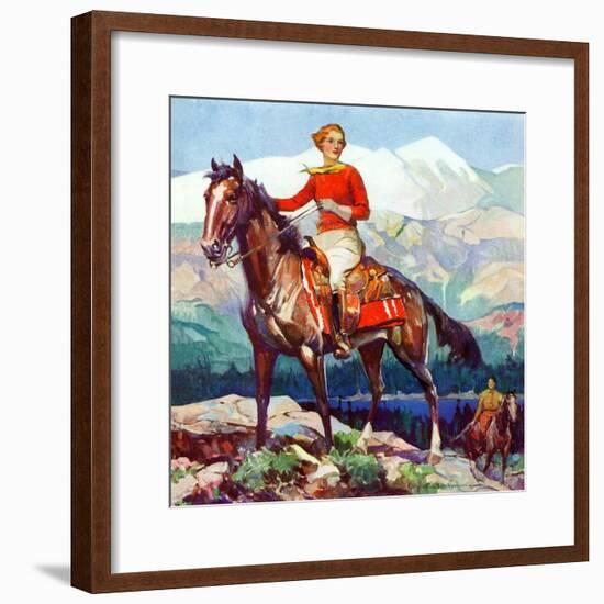 "Mountain Trail Ride,"April 1, 1936-Frank Schoonover-Framed Giclee Print